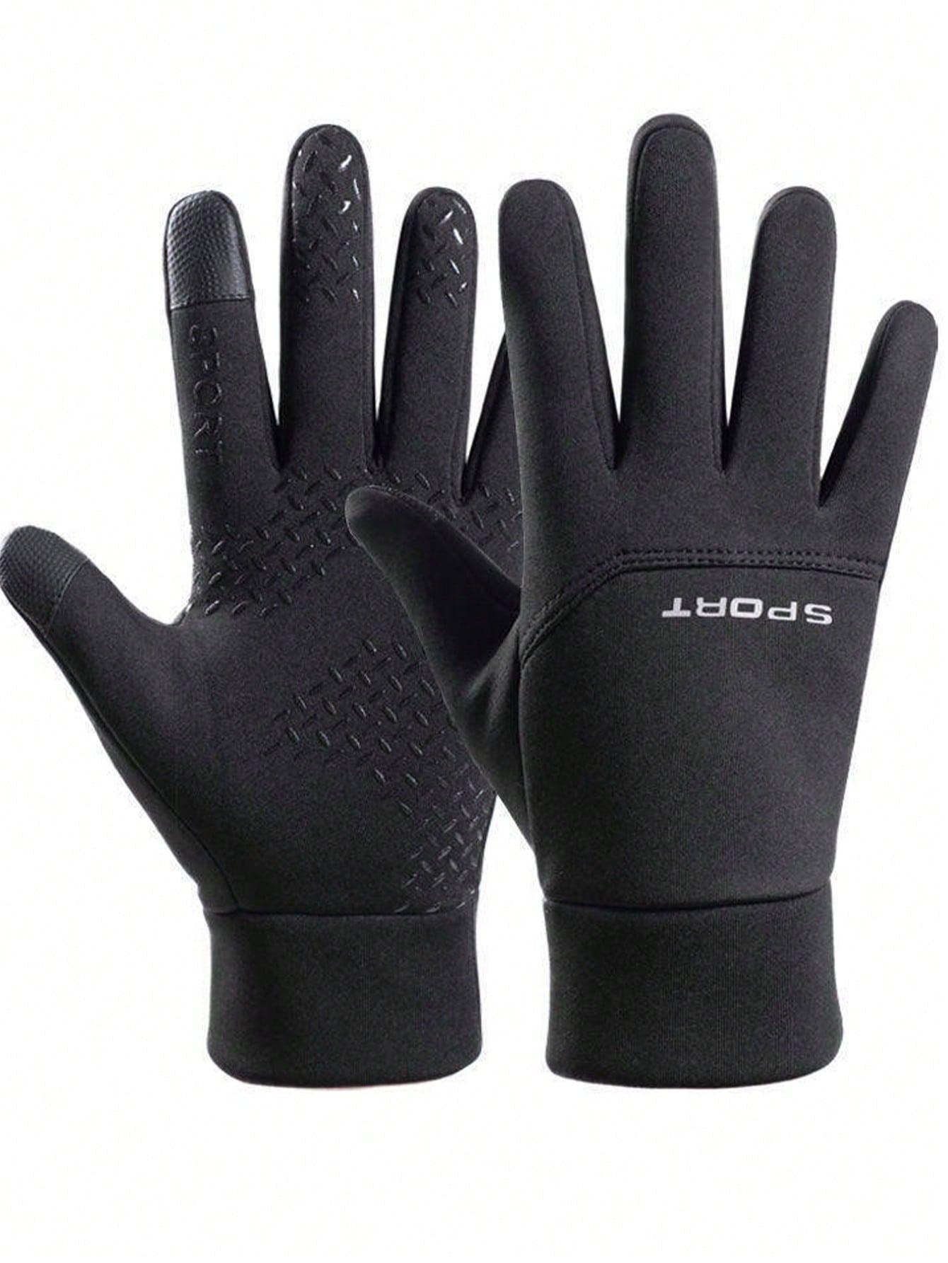 

1Pair Winter Touch Screen Gloves - Windproof,Waterproof,Anti-Slip,Driving and Outdoor Activities,Zip Closure,Hand Washable L