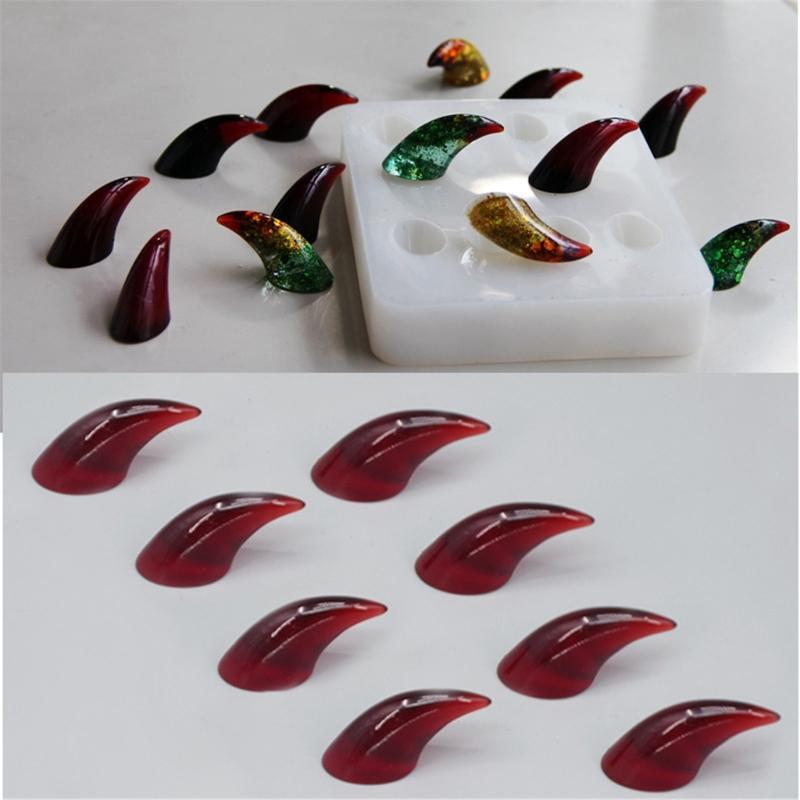 Sturdy Silicone Mold for Crafting Unique Devil Horns and Beast Claw Designs Portable for Craft Projects Supplies