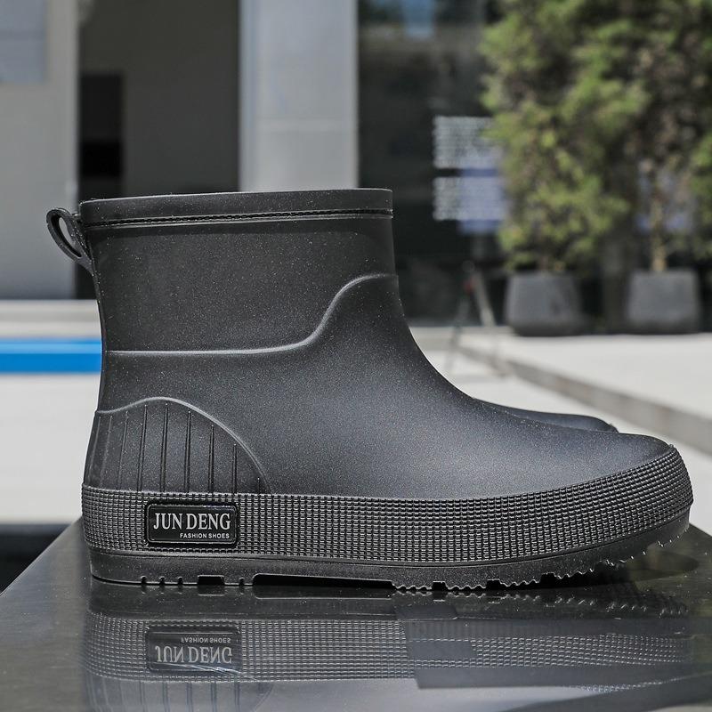 British Mountain Wading Rain Shoes Fashion Women's Rain Boots Thickened Waterproof Shoes Non-slip Flat Women's Water Shoes Thermal Cover Rubber Shoes