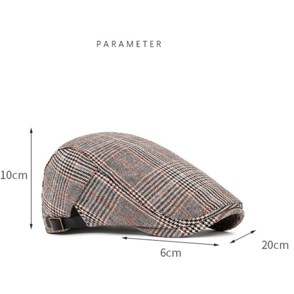 HT4815 Mens Berets Women Vintage Plaid Artist Painter Beret Hat Spring Autumn Caps Adjustable Ivy Flat Cap Male Female Beret Cap
