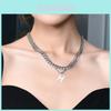 Trendy Dual Layer Titanium Steel Letter Necklace For Unisex Fall Winter Style Accessories