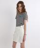 Green Butter Silky Heart Button Skirt (Ivory)