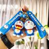 High Quality Classic anime Doraemon series keychain pendant cute cartoon silicone doll car key ring couple backpack toy pendant key chain