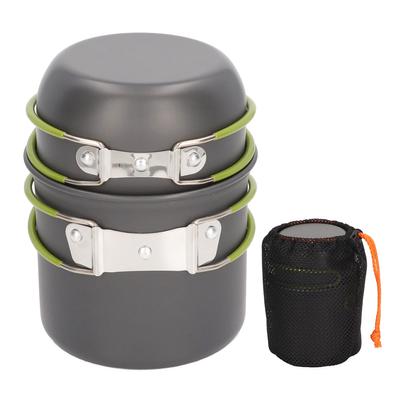 Camping Pot Food Grade Metal Anti Scald Foldable Handle Widely Used Camp Cookware Bowl Pot for