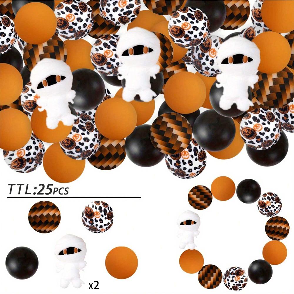25PCS Multi-Size Halloween-Themed Silicone Beads Set, Perfect for DIY Craft Projects Like Keychains, Necklaces, Bracelets & More