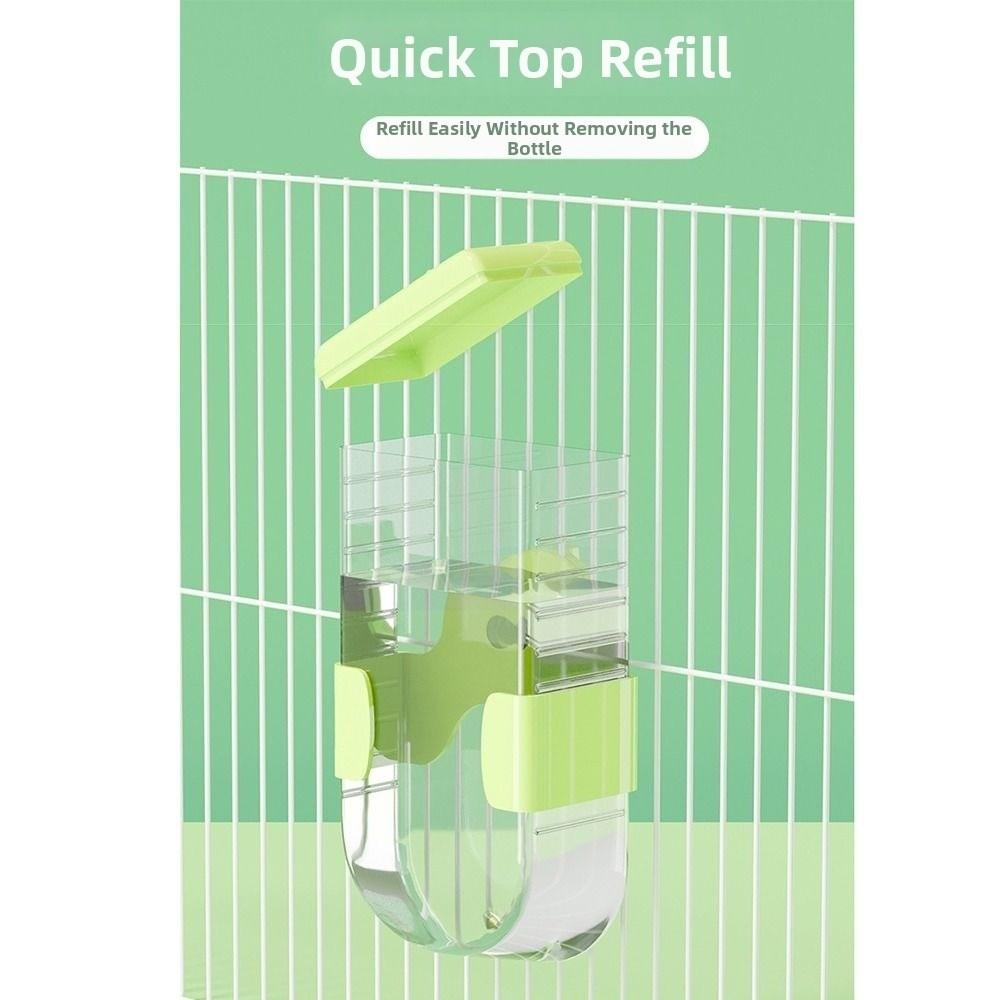 350ml Bird Water Dispenser Automatic Secure Mounting Parrot Drinking Kettle Detachable Leak-proof Hanging Water Feeder
