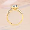 0.5-2ct D Color Moissanite Engagement Ring for Women 925 Silver Gold Plated Solitaire Rings