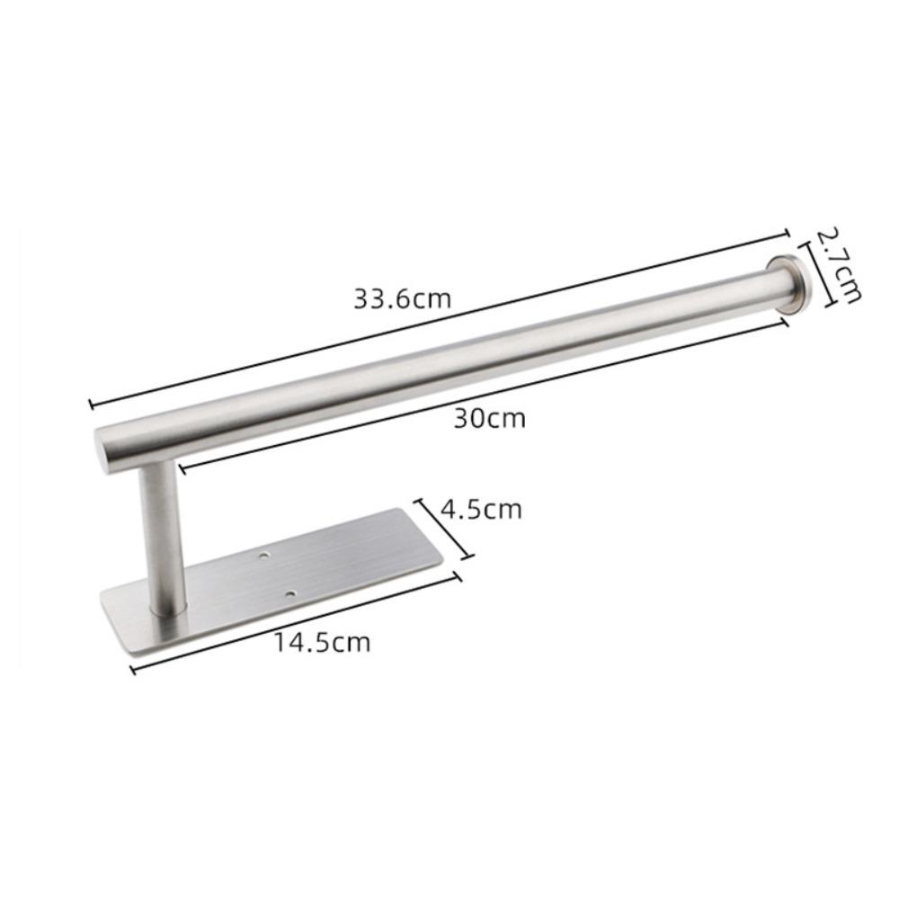 

1pc Stainless Steel Toilet Roll Holder Self Adhesive Toilet Paper Stand for Kitchen Bathroom серебряный