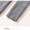 Color-Block Patchwork Cashmere Cardigan - Women's Autumn/Winter 2025 Ribbed Long Sleeve Knit Top