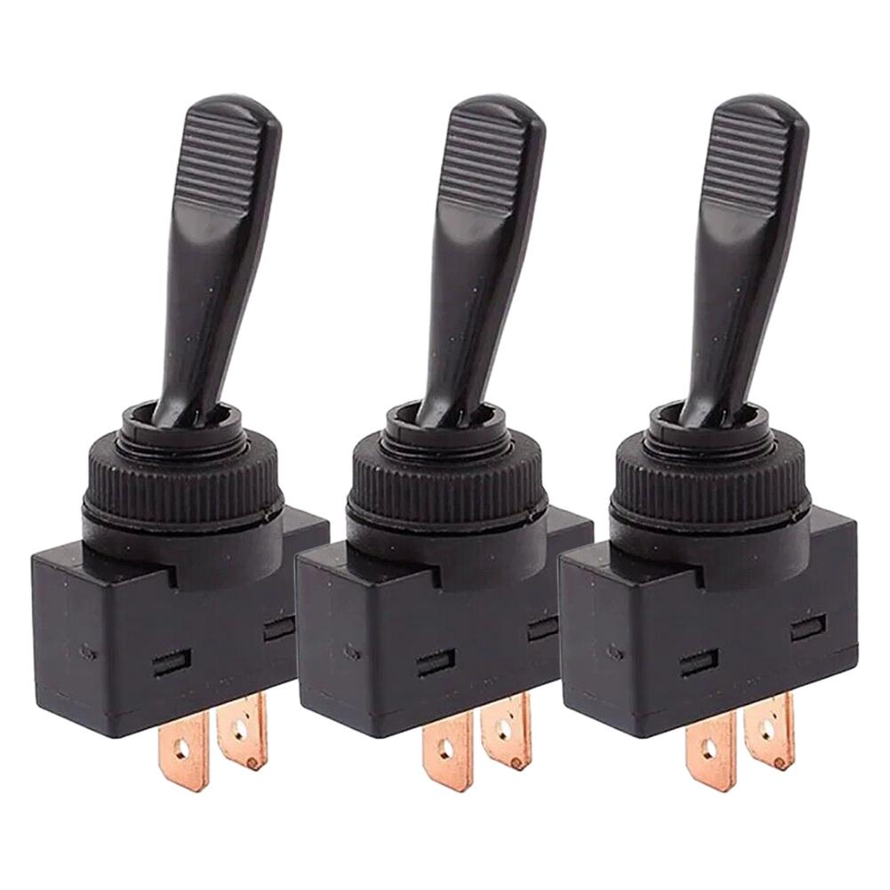 3pc For Toggle Switch for Car Use 12V 20A with Flat Handle ASW-13 Compact and Reliable Design for Vehicle Electrical Systems