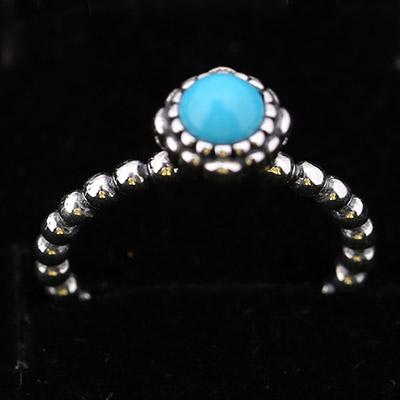 Birthday Blooms Ring March December Stone Stackable Bubble Ring 100% 925 Silver Jewelry 5