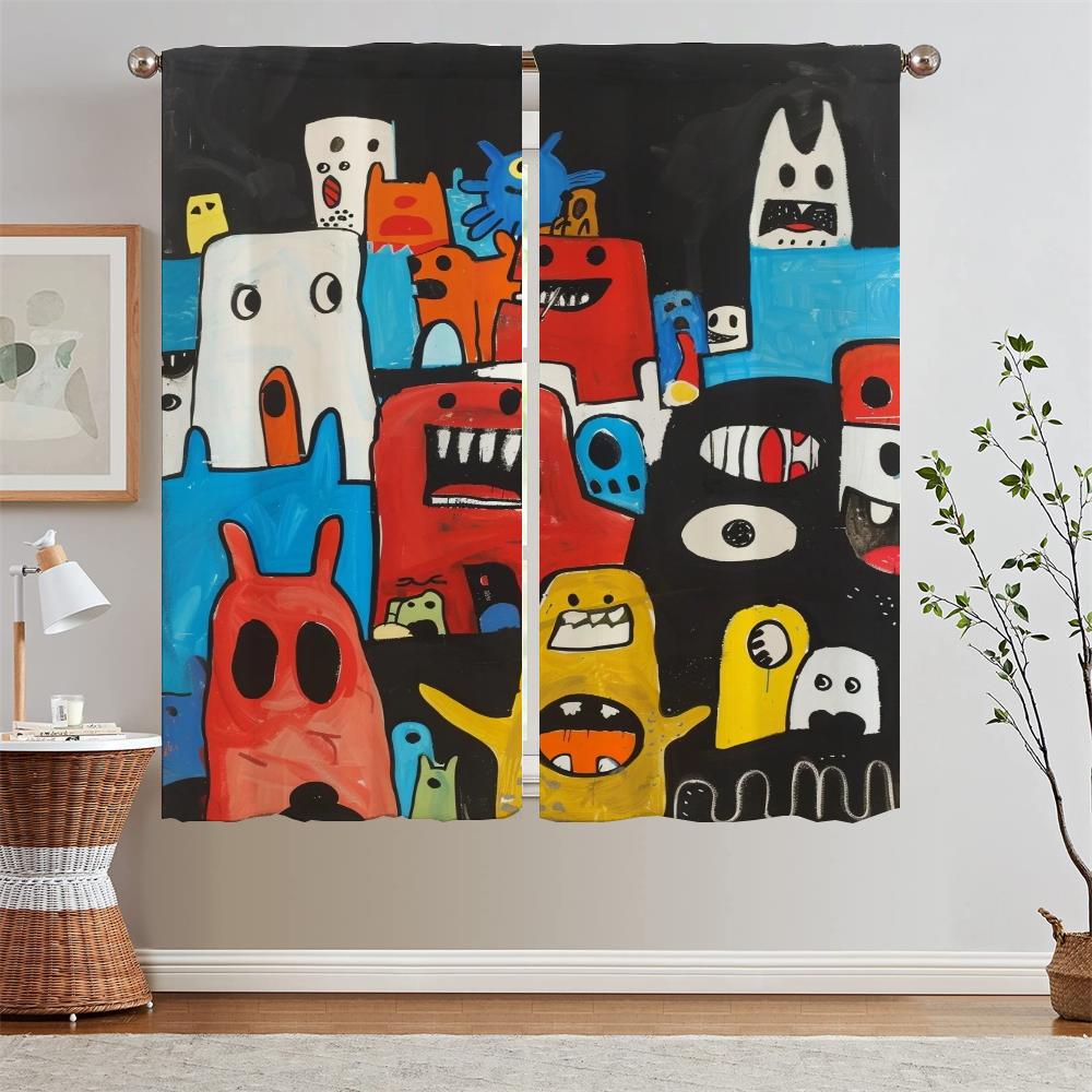 Roger Hargreaves Curtain Bedroom Curtains 2 Pieces Short Window Curtains Home Customs Free Shipping Products Partition Curls