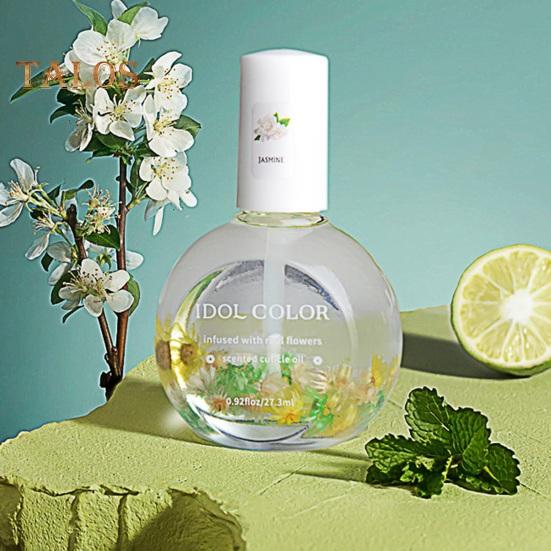 Nail Oil with Dried Flower Extracts Nourishing Moisturizing Treatment for Stronger Nails Floral Fragrance Gel Polish Nail Care Oil for Manicure