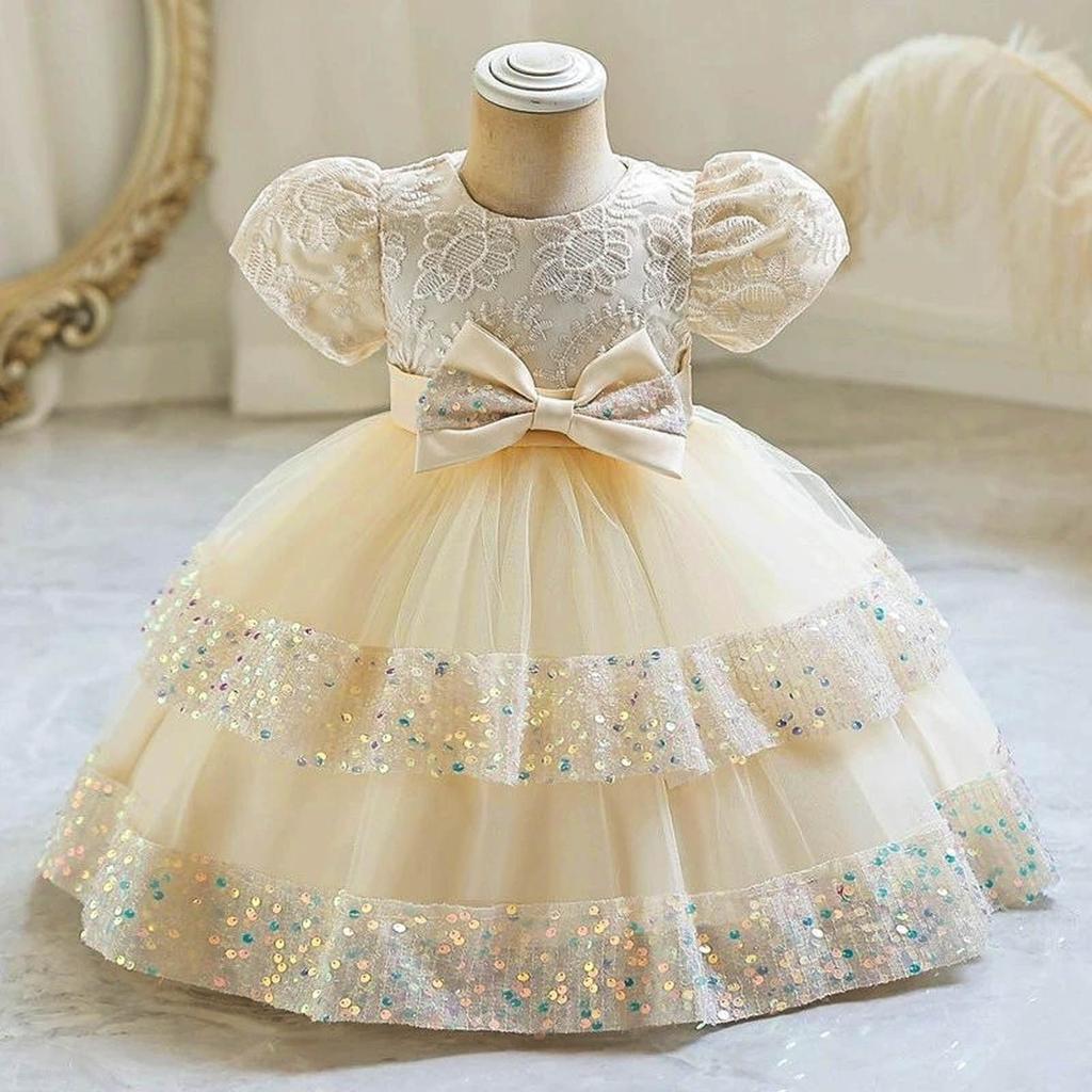 Vestito Principessa per Bambina Abito da Sposa Vestito Formale da Festa per Bambini