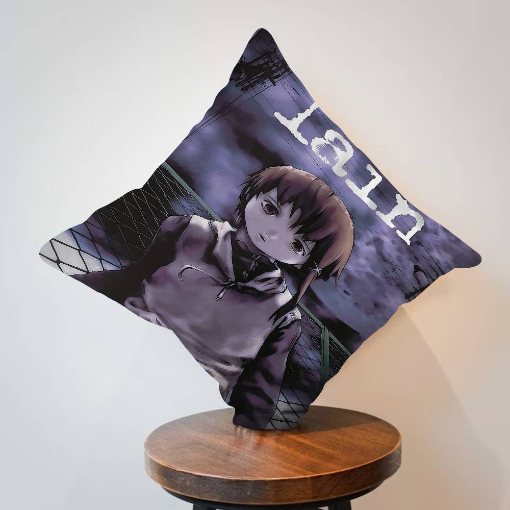 Serial Experiments Lain Anime Cushion Cover Pillow Cover Decor Pillowcase Printed Cushion Case For Couch