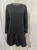 Winter Langarm Home Lose Rundhals Rüschen Kleid Damen Pullover