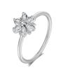 Sparkling Y2k Flower Finger Rings for Women Rose Gold Color Zircon Romantic Girls Ring Fashion Jewelry Trend Birthday Gift R080
