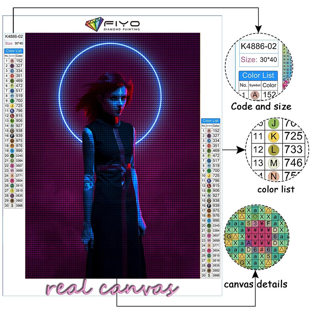 Cross Stitch Kit DIY Diamond Embroidery Cyberpunk Sexy Art Diamond Painting Home Decor