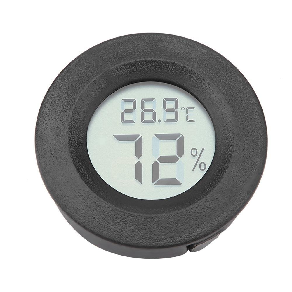 Mini Round Shape LCD Humidity Meter Circular Embedded Digital Readout Temperature Humidity Meter Small Electronic LCD Display чёрный