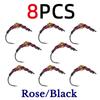 #9 Brass Bead Epoxy Chironomid Buzzer Nymph Fly, Midge Pupa Fast Sinking Fly Fishing Flies for Trout Grayling Bass