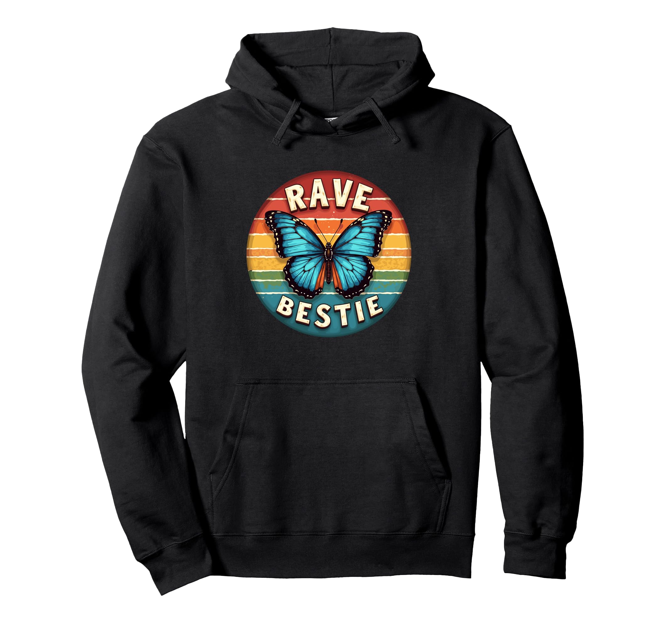 

Rave Bestie Butterfly House Music Hoodie чёрный