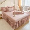 3pcs Aesthetically Pleasing Bed Skirt,Suitable for All Seasons - Hotel-Grade Mattress Protector, Perfect for Bedroom And Guest Room Decor