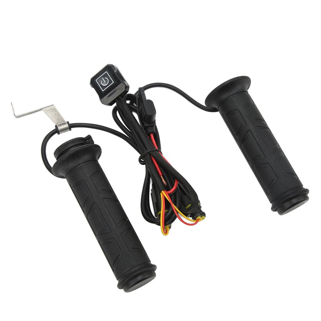 Motorcycle Heated Hand Grip 3 Levels Temperature Adjustment Electric Hand Grips for 22mm Pipe Diameter Motorbike DC12V
