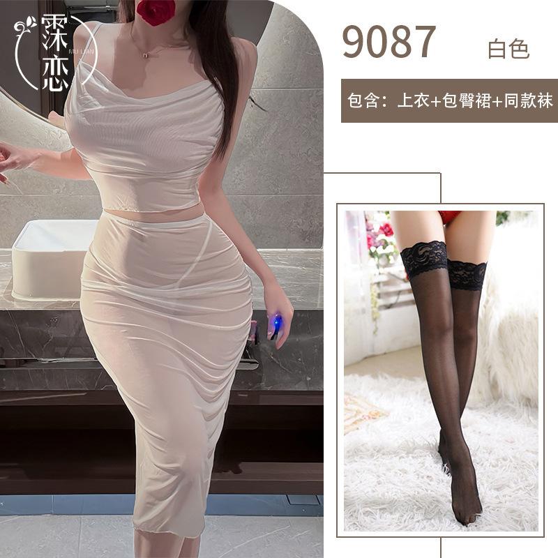 Sexy Fun Slim Skinny Fun Lingerie Uniform Seduction Perspective Mesh Breast Flirting Uniform