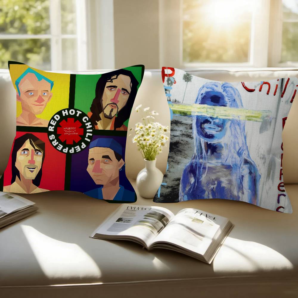 4545cm Cushion Cover Pillow Cover Decor Pillowcase Home Pillowcase for Couch Pillow Red Hot Chili PPeppers Band