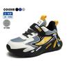Kids Lightweight Running Shoes Boys Girls Non-Slip Soft Sole Waterproof PU Upper Mesh Lining School Outdoor Sport Sneakers