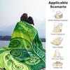 1PC leaf patternOutdoor Flannel Blanket - Soft Plush Decor for Picnics, camping, Bedroom, Playroom, Office, or Lunch Break 1352A