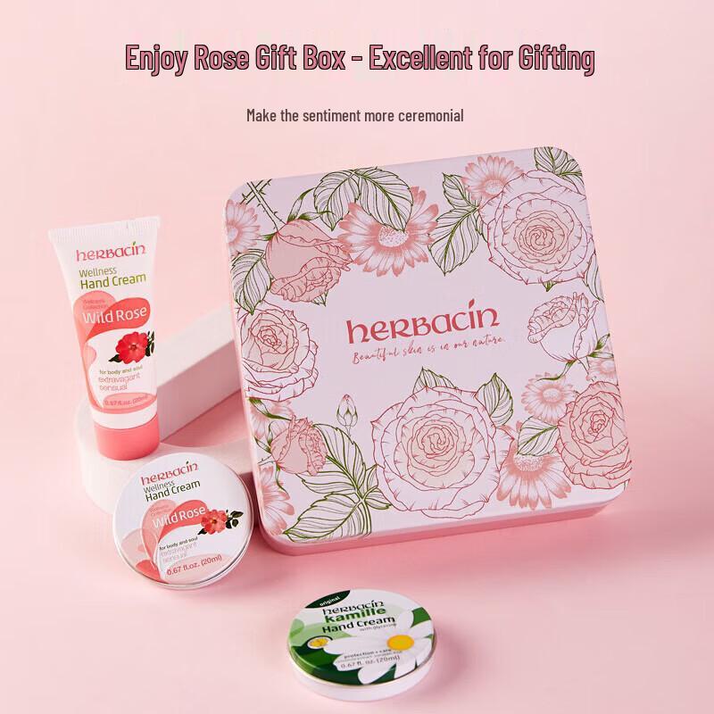 Herbacin Chamomile Rose Hand Cream Gift Set