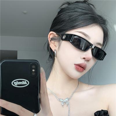 Bar Dancing Narrow Frame Sunglasses Sunglasses Spice Girl Sunglasses Retro Street Concave Shape Photo