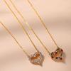Mixed Color Zircon Clavicle Chain Minimalist Light Luxury 18k Gold Plated Fashion Necklace