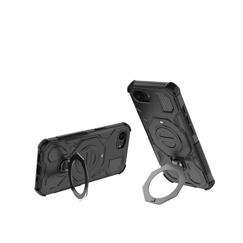 Für iPhone 16E Hülle Abdeckung iPhone 16E Capas Stoßfeste Stoßstange Rückseite Magnetische Anziehung Adsorption Ringhalter Fundas iPhone 16E