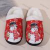 Fashion Winter New Christmas Cotton Slippers for Woman Cute Cartoon Anti-slip Girls Fashion Indoor Home Floor Shoes Fashion Party Slides
