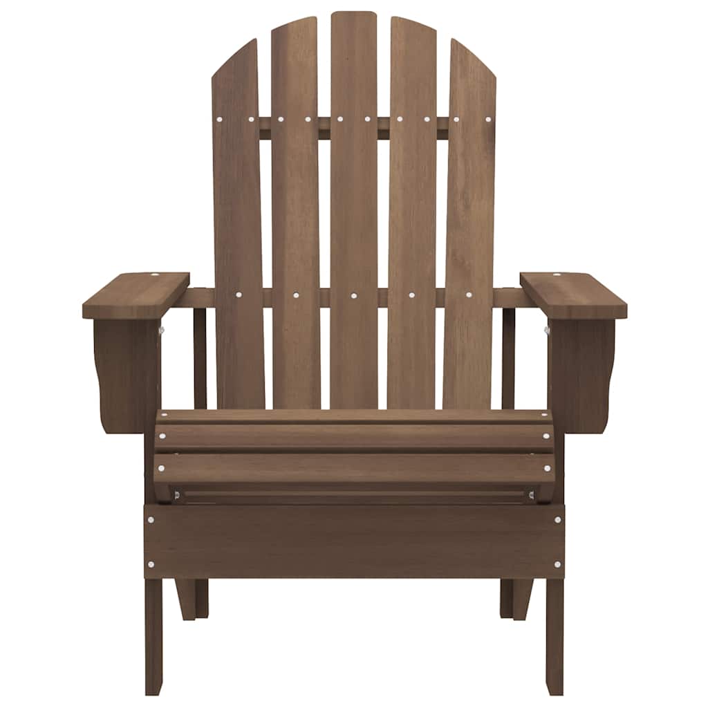 Vidaxl Adirondack Garden Chair with Table, Fir, Brown