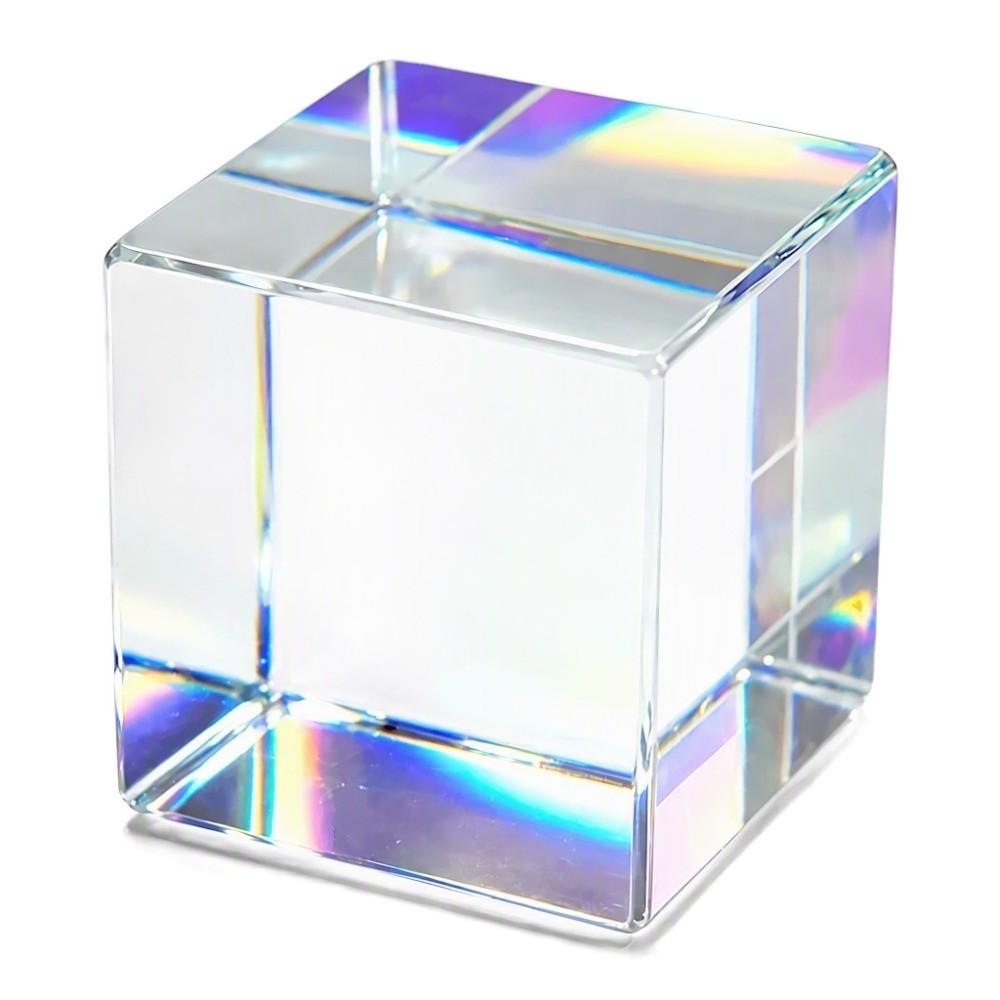 15x15mm Optical Glass Prism Cube Artificial Crystal Color Cube Prism X Cube Prism  Home Decor