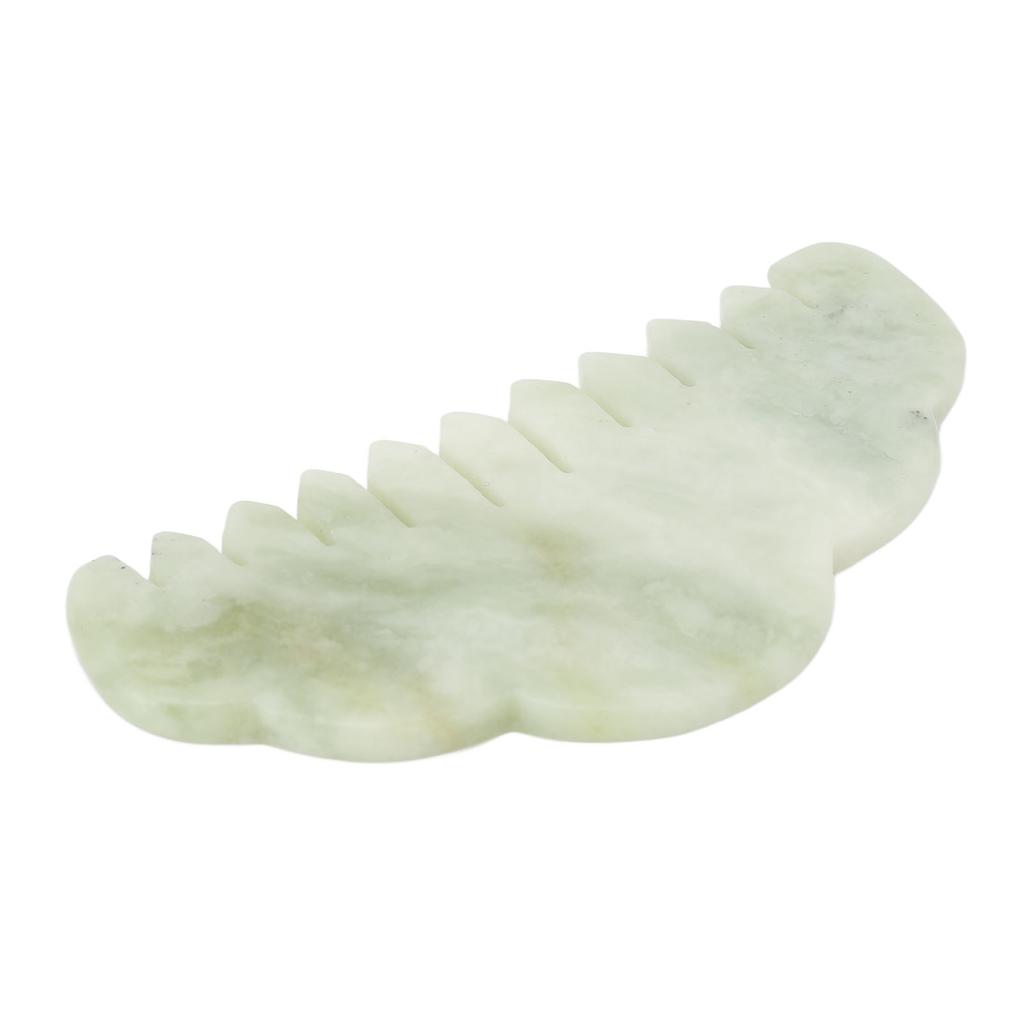 Natur Jadekamm Kopfhautmassagegerät Werkzeug Gesundheitswesen Kahlheitsresistenz Guasha Kamm