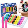 Washable Face Paint Crayons Kits Body Kids Makeup Non Toxic Painting 12 Pcs for Halloween Costumes