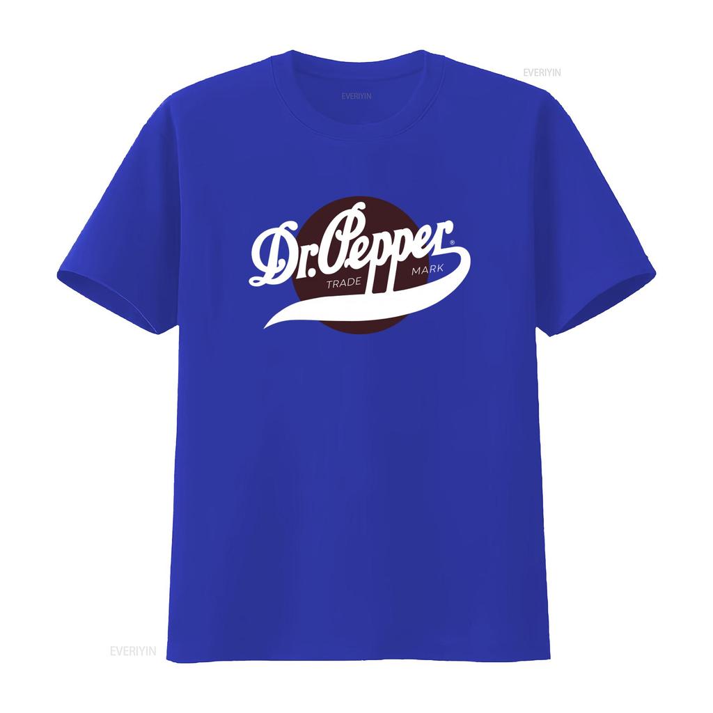 Vintage Trade Mark Dr Pepper T Shirt Retro Style for Soft Drink Fans Vintage Washed Streetwear Versatile Slightly Comfortable