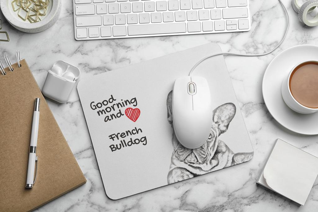 French Bulldog, Frenchie - mouse pad with print, personalized dog-themed mouse pad, unique gadget for an office worker by Art-Dog brand