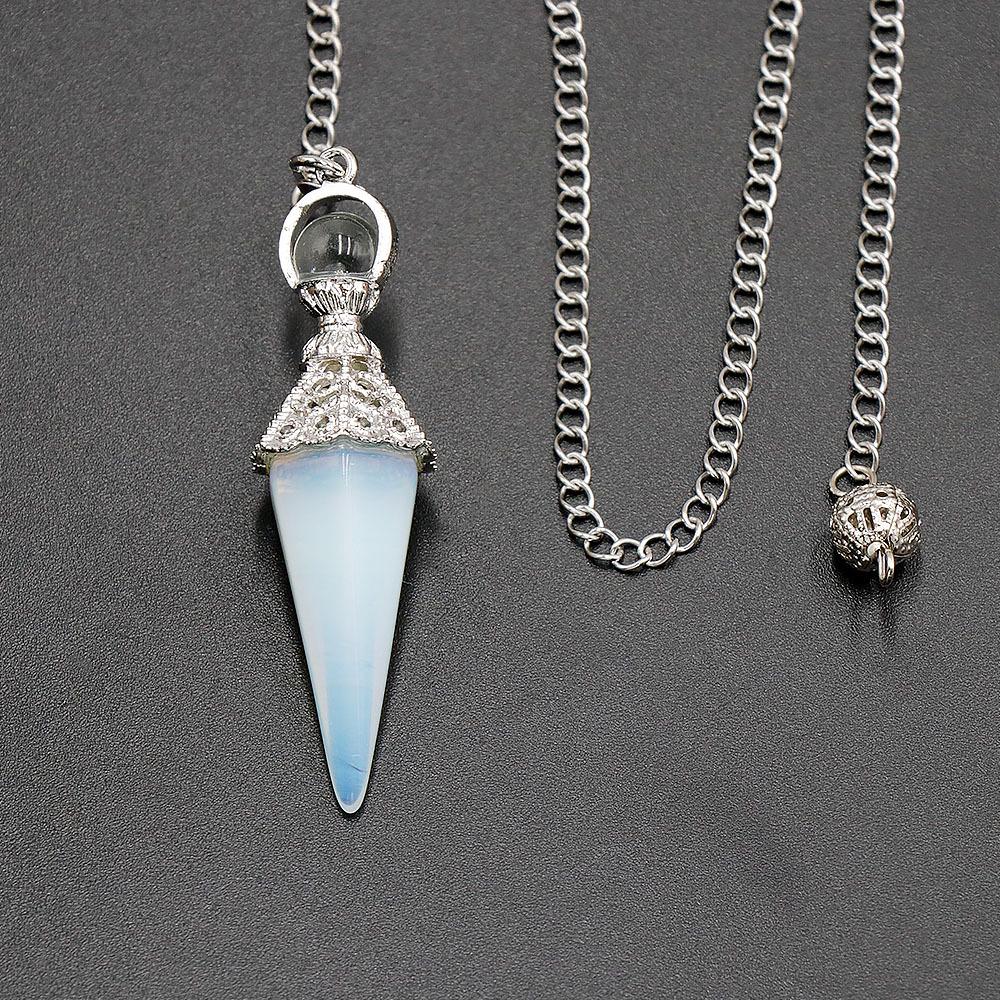 European & American Style Natural Crystal Hexagonal Pendant: Dual-Purpose Retro Jewelry