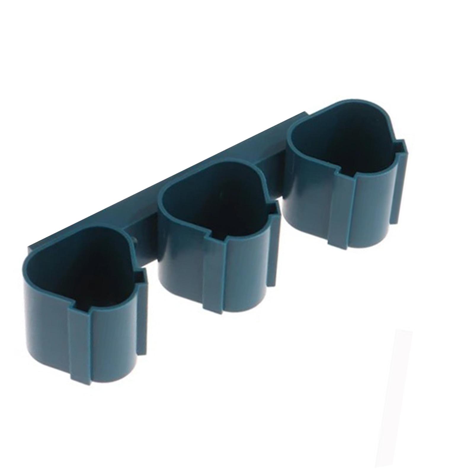 

3Slot Battery Holder Tool Storage Bracket for Milwaukee/ 12V Batteries Easy Installation Durability Plastic Design синий