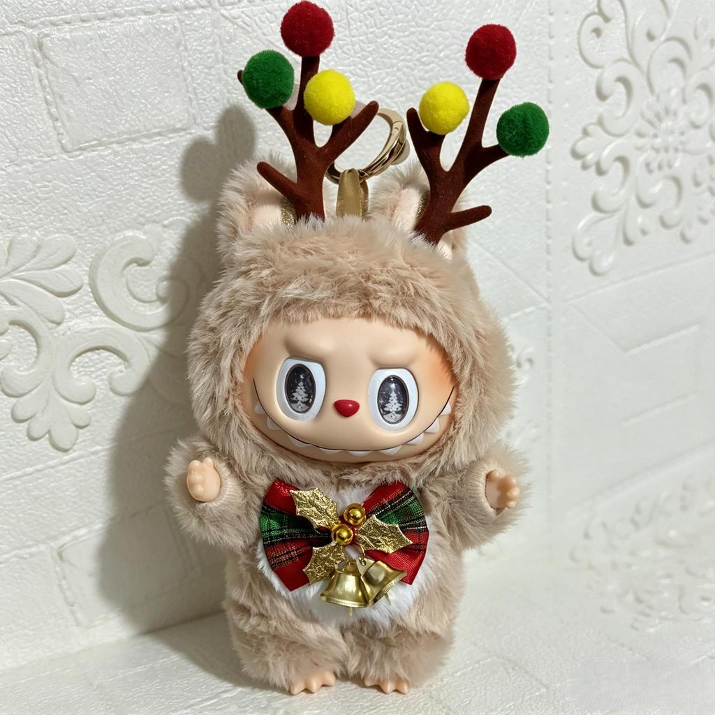 17cm Christmas Snowman Plush Figure – Cute Winter Doll with Scarf & Hat, Festive Tree Ornament, Tabletop Decor, Soft Stuffed Toy for Kids and Adults