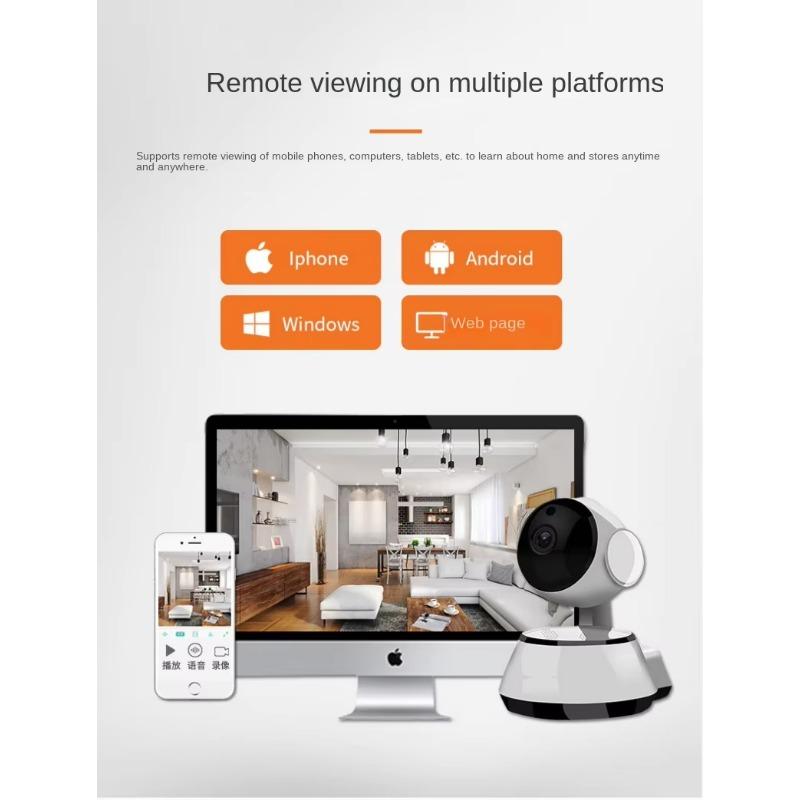White Wireless camera Indoor WiFi camera Baby Monitor WiFi network camera Home monitor Home Security Roulette Night Vision White
