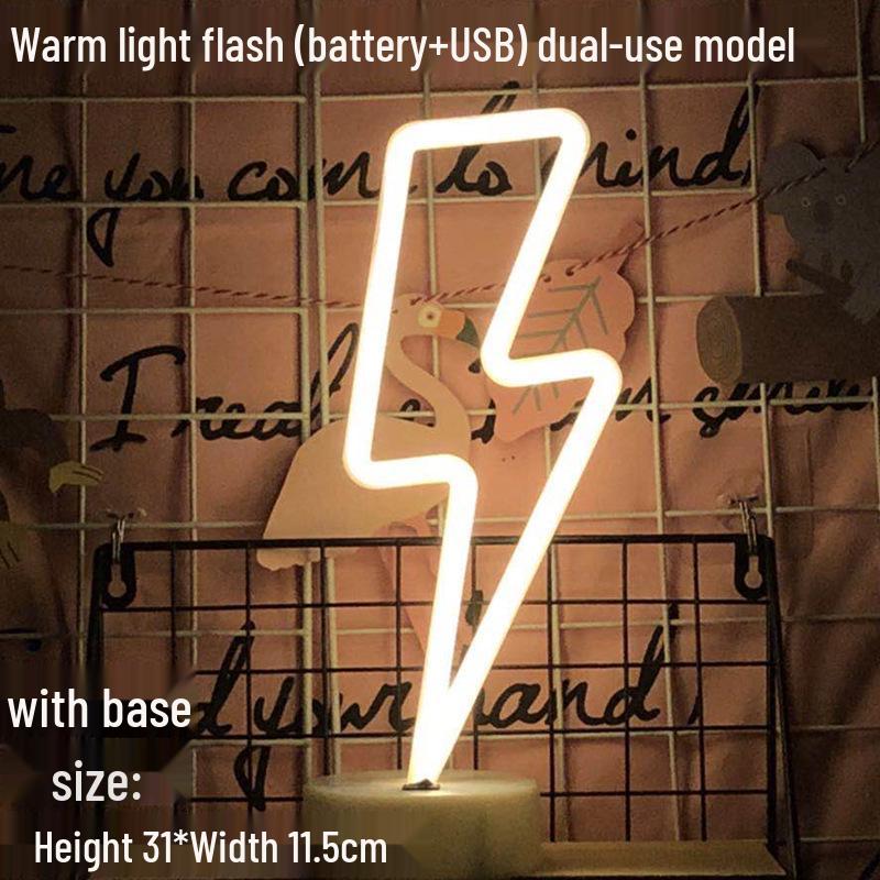 Lumière LED Néon Cactus & Flamant Rose pour Décorations de Fêtes