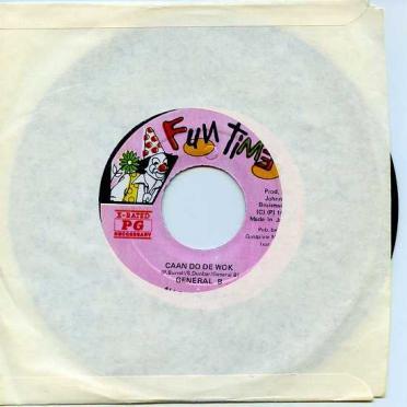 

7inch Record GENERAL B Caan Do De Wok NONE FUN TIME 1992 Jamaica Reggae Ska Dub Used