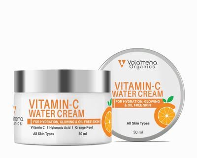 Volamena Vitamin C Water Cream I Daily Moisturizer for Soothing, Restoring and Hydrating Tired Skin 50 Ml