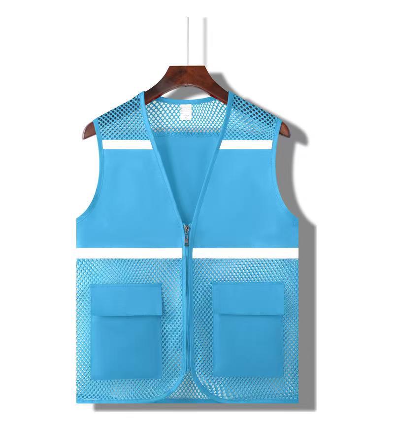 Gilet Estivo in Rete Personalizzato con Tasche - Camicia Traspirante per Attività di Volontariato